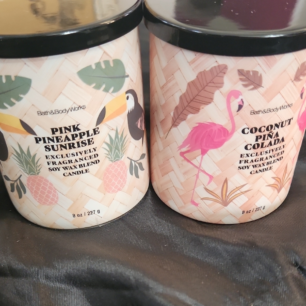Bath & Body Works Pink Tropical Paradise Candles